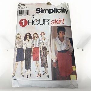 8746 Vintage Simplicity SEWING Pattern Misses 1 Hour Wrap Skirt Casual Uncut